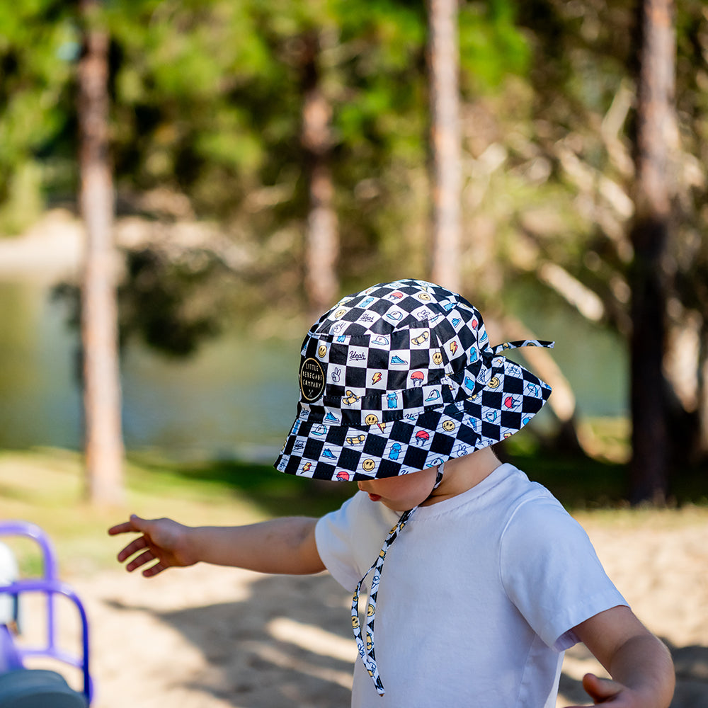 CHECKMATE REVERSIBLE BUCKET HAT- 4 Sizes