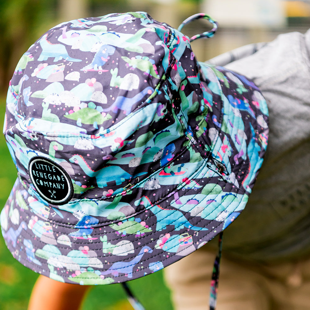 DINO PARTY REVERSIBLE BUCKET HAT - MINI & MEGA SIZE ONLY