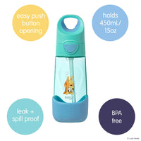 B.BOX 450ml STRAW DRINK BOTTLE - BLUEY PLAYTIME