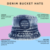 INDIGO BUCKET HAT - 4 Sizes