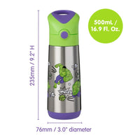 B.BOX HULK 500ml INSULATED STRAW DRINK BOTTLE