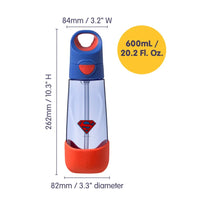 B.BOX 600ml STRAW DRINK BOTTLE - SUPERMAN