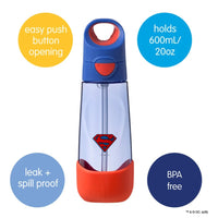B.BOX 600ml STRAW DRINK BOTTLE - SUPERMAN