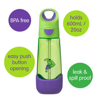 B.BOX 600ml STRAW DRINK BOTTLE - HULK