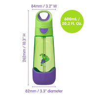 B.BOX 600ml STRAW DRINK BOTTLE - HULK