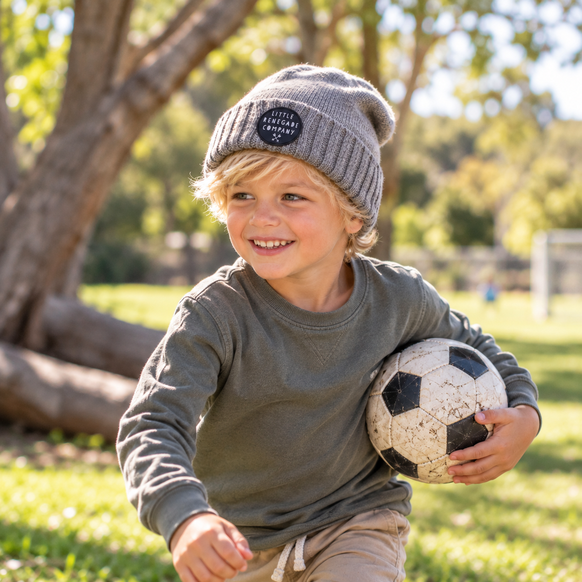 EZRA BEANIE - GREY - 3 Sizes