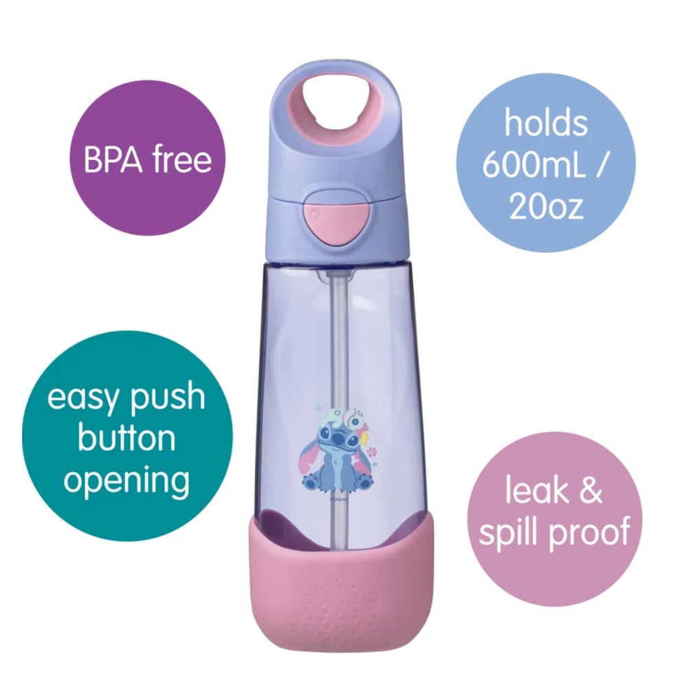 B.BOX 600ml STRAW DRINK BOTTLE - STITCH
