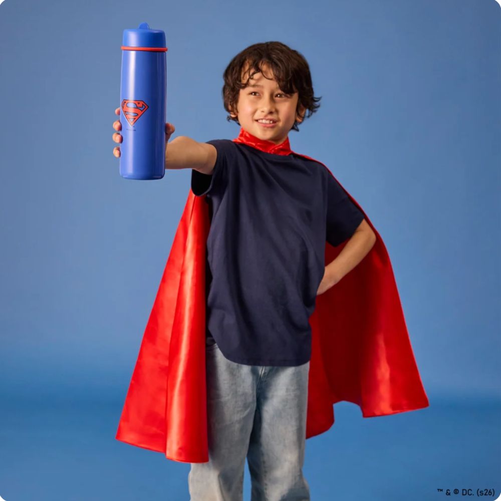 B.BOX 690ml INSULATED FLIP TOP DRINK BOTTLE - SUPERMAN
