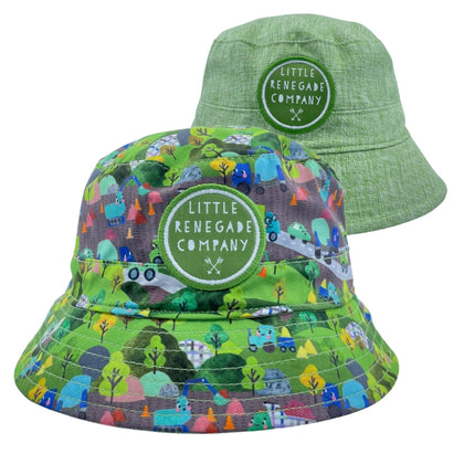 WHEELS N ROADS REVERSIBLE BUCKET HAT - 4 Sizes