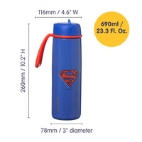 B.BOX 690ml INSULATED FLIP TOP DRINK BOTTLE - SUPERMAN