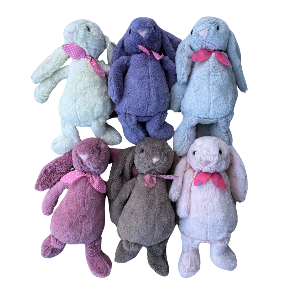 PLUSH BUNNY - 6 COLOURS