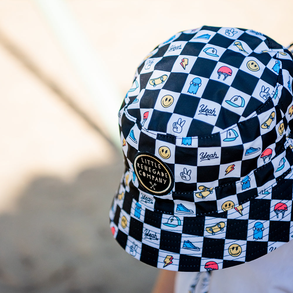 CHECKMATE REVERSIBLE BUCKET HAT- 4 Sizes