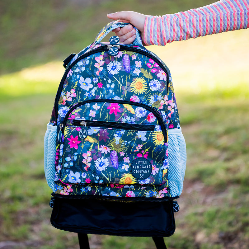 cute mini backpacks australia Fleur Mini Backpack | Dark Floral Girls Backpack