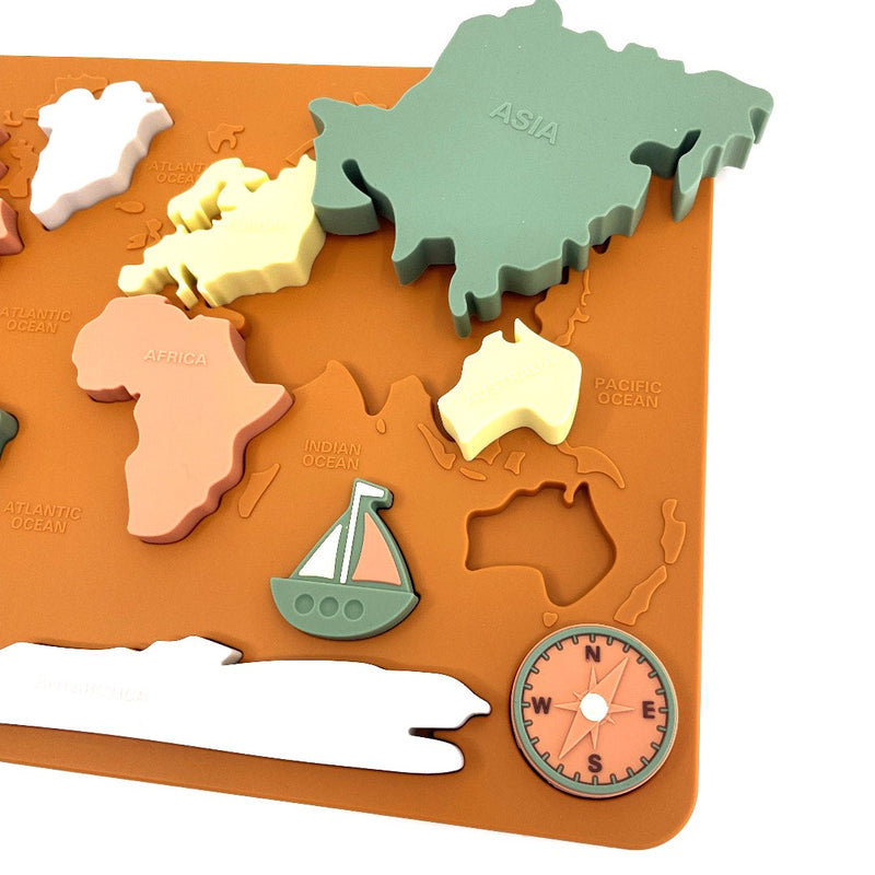 SILICONE WORLD MAP PUZZLE