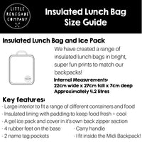 RETRO INSULATED LUNCH BAG - NO ICE PACK