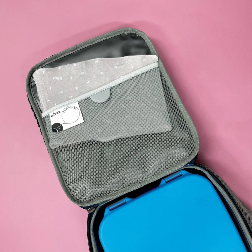 Reusable b.box gel cooler packed inside a lunch bag
