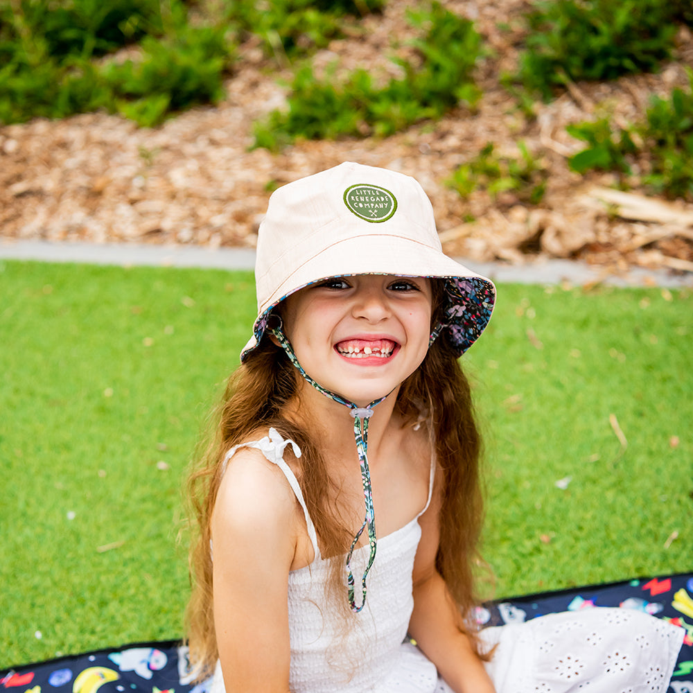 AUSSIE NATIVES REVERSIBLE BUCKET HAT - MINI SIZE ONLY
