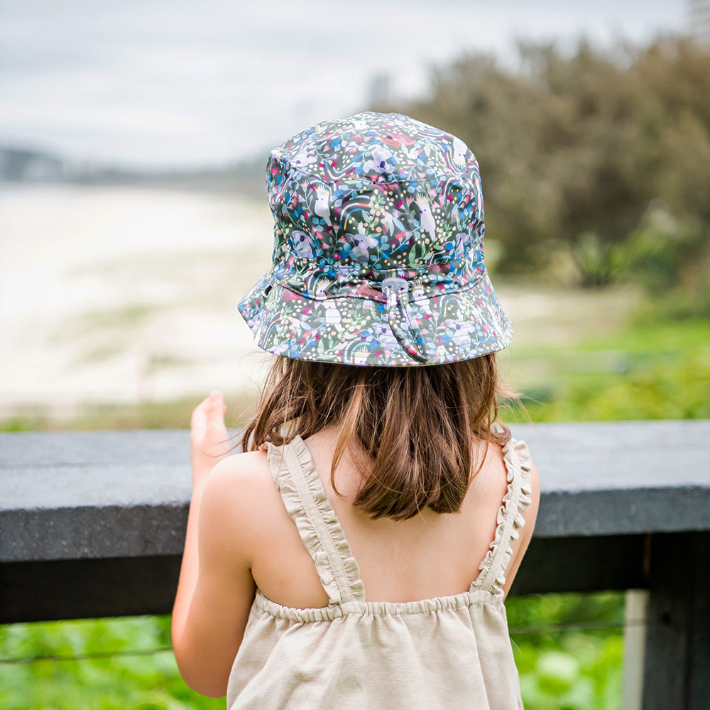 AUSSIE NATIVES REVERSIBLE BUCKET HAT - MINI SIZE ONLY
