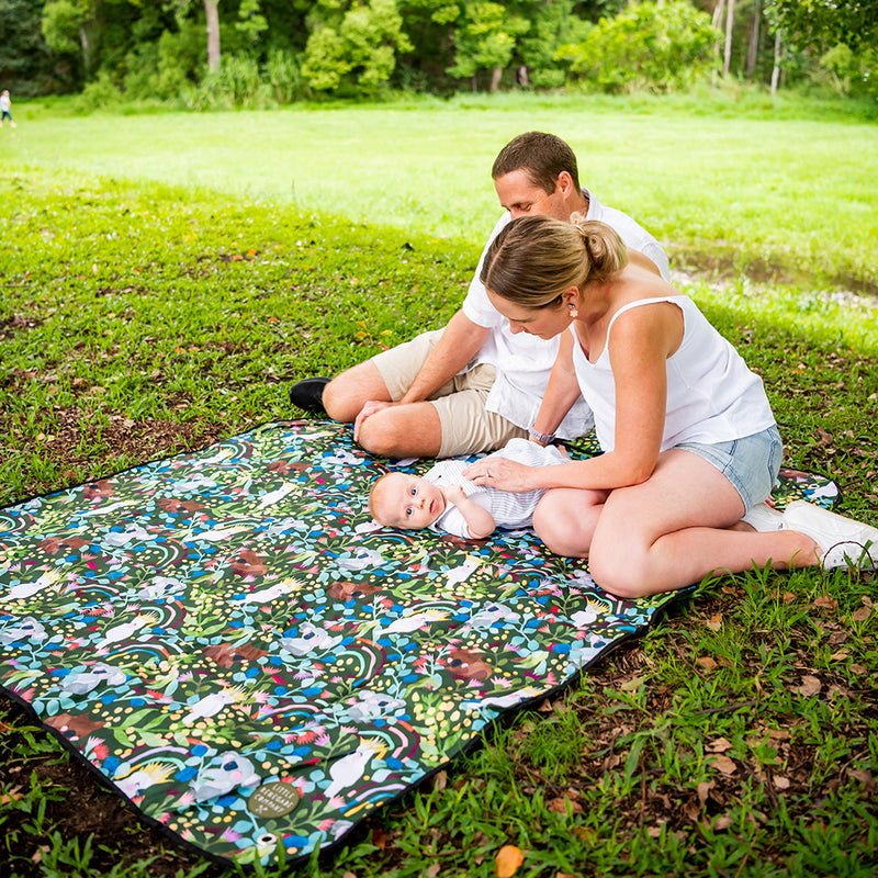 Aussie Natives Adventure Mat spread out for family use outdoors