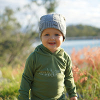 Child wearing the Grey Everest Beanie outdoors