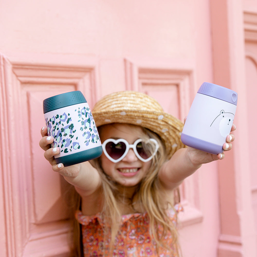 b.box Mini Insulated Food Jar in use